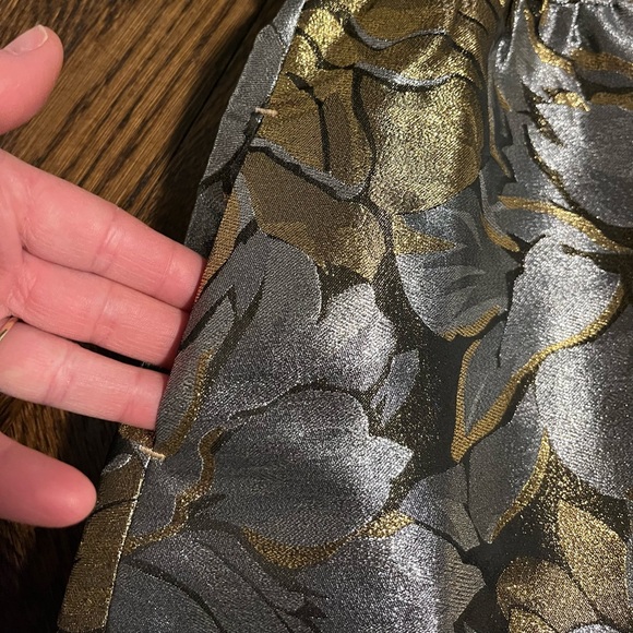 Lilly Pulitzer 2T Mini Priyanka Dress Gold and Silver metallic peony brocade - Picture 7 of 8